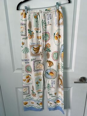 Label of Love Anthropologie Limone Wide Leg Linen Blend Pants Coastal Europe